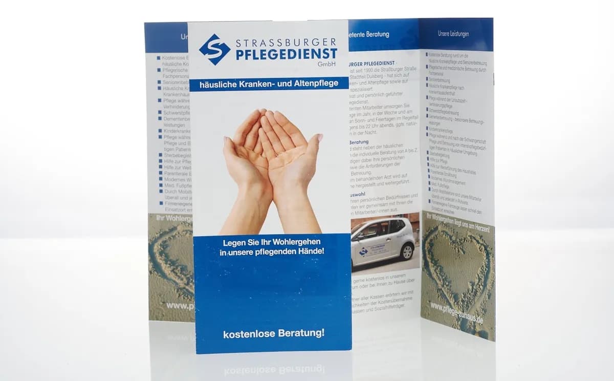 Informationsflyer des Strassburger Pflegedienstes